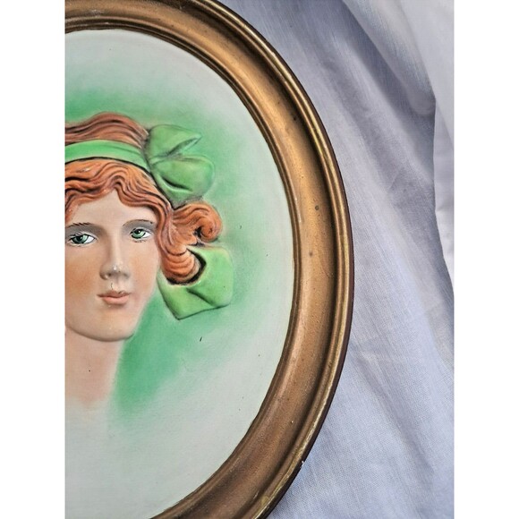 Vintage Duncan Ceramic 1975 Red Head Chalkware Erma Gilliland Duncan - Picture 2 of 7